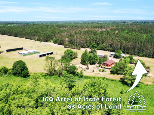 83 acres of land abutting 2700 acre Sand Dunes State Forest. The edge of this property has a solid block of 160 acres