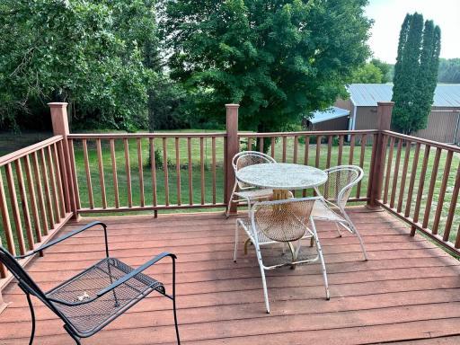 Maintenance free decking o'looking the private back yard