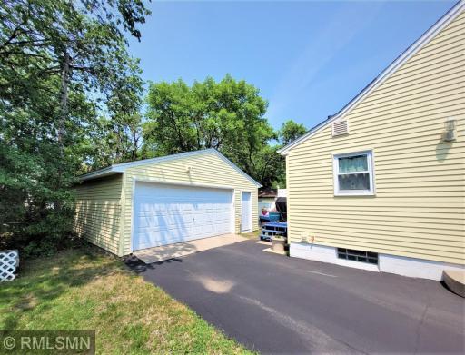 Heated two stall garage nestled behind the home. The city sewer line to the property was updated in 2021.