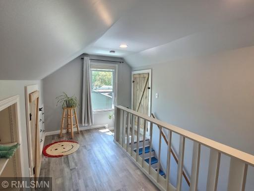Make your way up the staircase to the main bedroom, this will easily be your favorite room in the home. Built in shelving and added storage space.