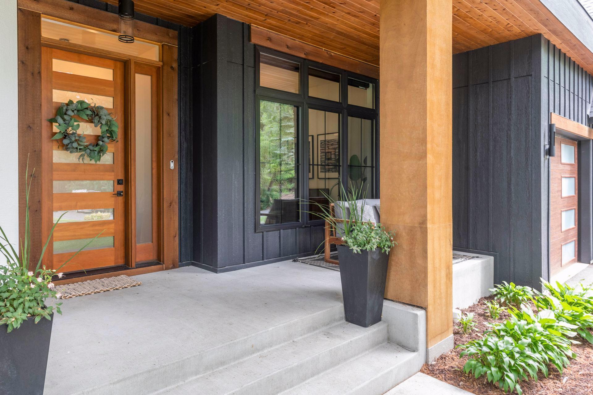 The house exudes the best of contemporary lake living.