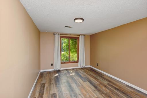 One of two walkout level bedrooms - this has a walk in cedar closet.