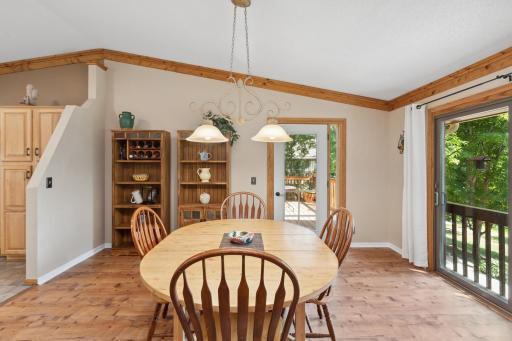 Great dining space and easy access to deck for outdoor dining and entertaining.