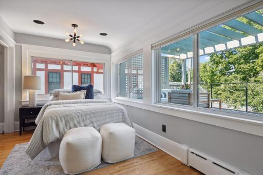 Photo for 2708 Irving Avenue S, Minneapolis, MN 55408 - Listing #6391325 Second floor Bedroom #2 with view of patio