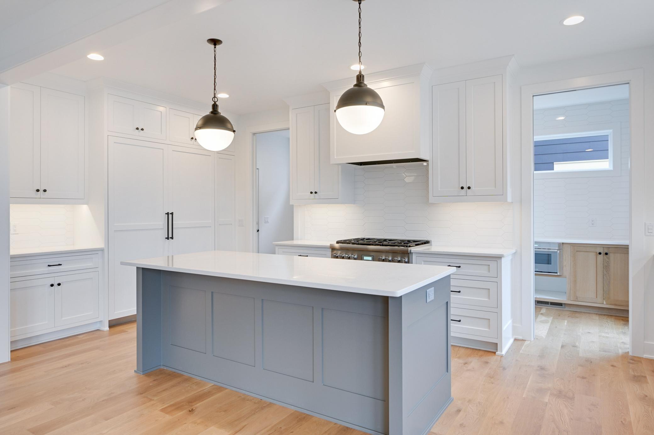 Large center island kitchen