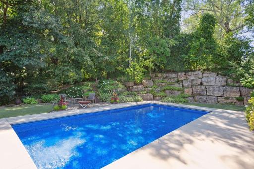landscaping around the pool - complete privacy