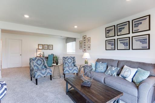 Large family room with walkout lower level.