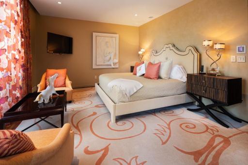 Additional master suite view in soft color palette.