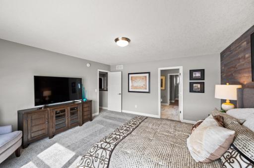 Another vantage point of this spacious Lewis Owner’s Suite. Model Floorplan. Actual home finishes will vary.