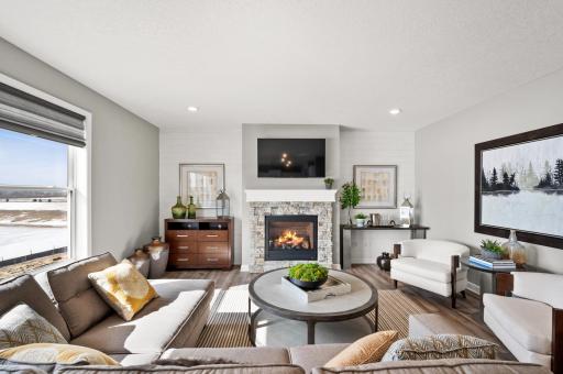 Another vantage point of the exceptional Lewis Family Room. Model Floorplan. Actual home finishes will vary.