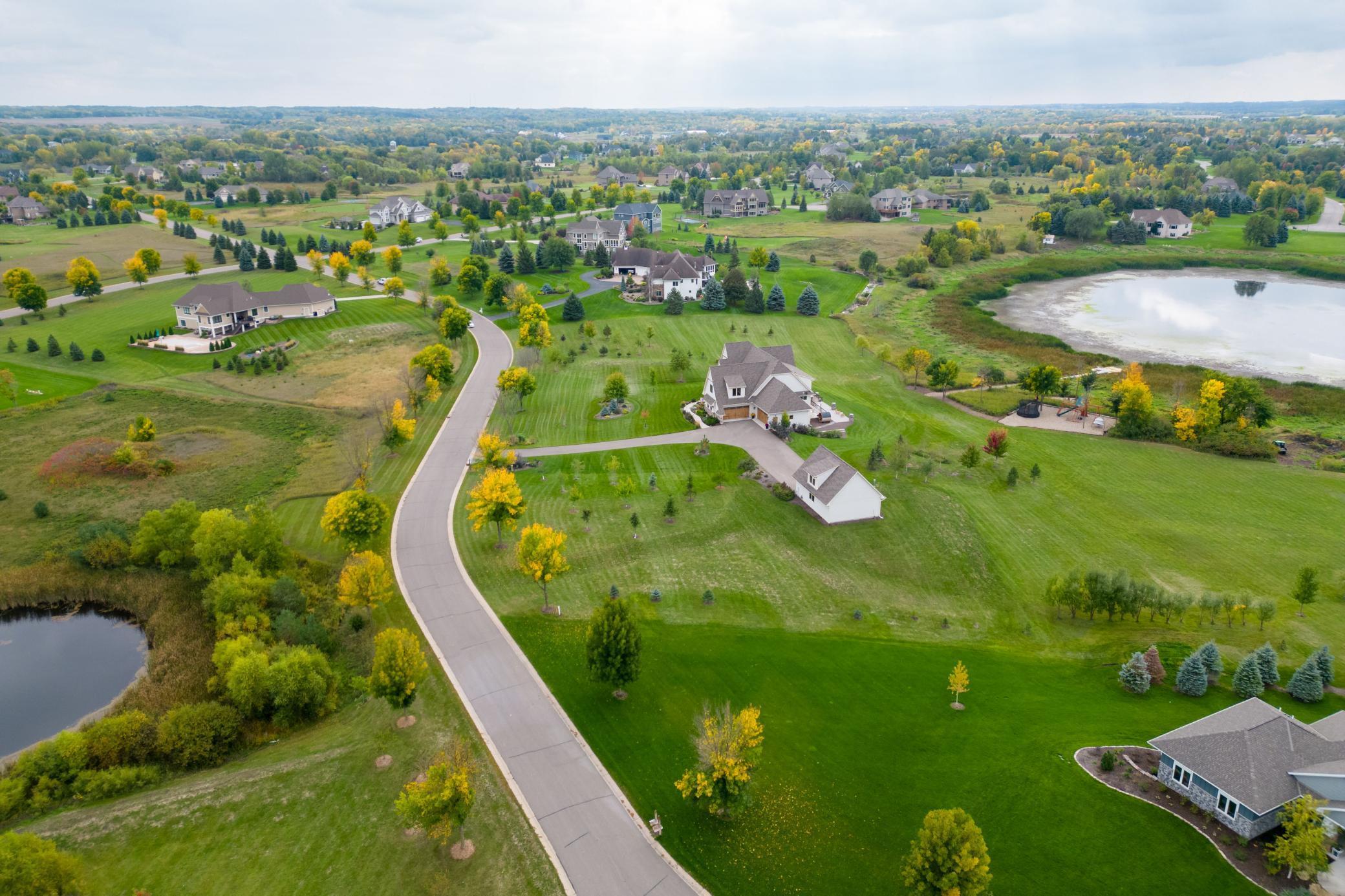 Aerial view of the property
