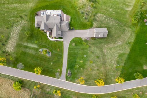 Aerial view of the home