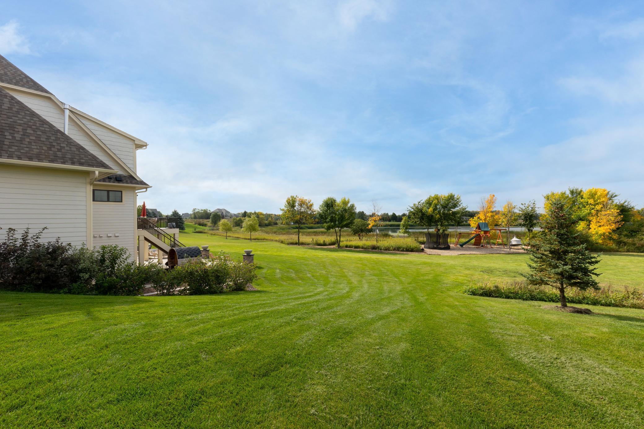 Spacious yard with panoramic views