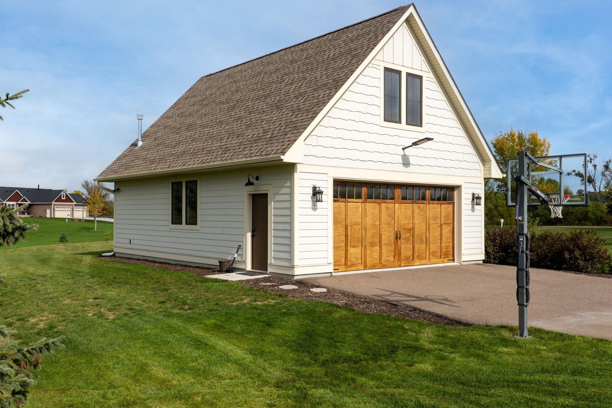 Detached garage renovated with bonus living/recreation space on the upper level