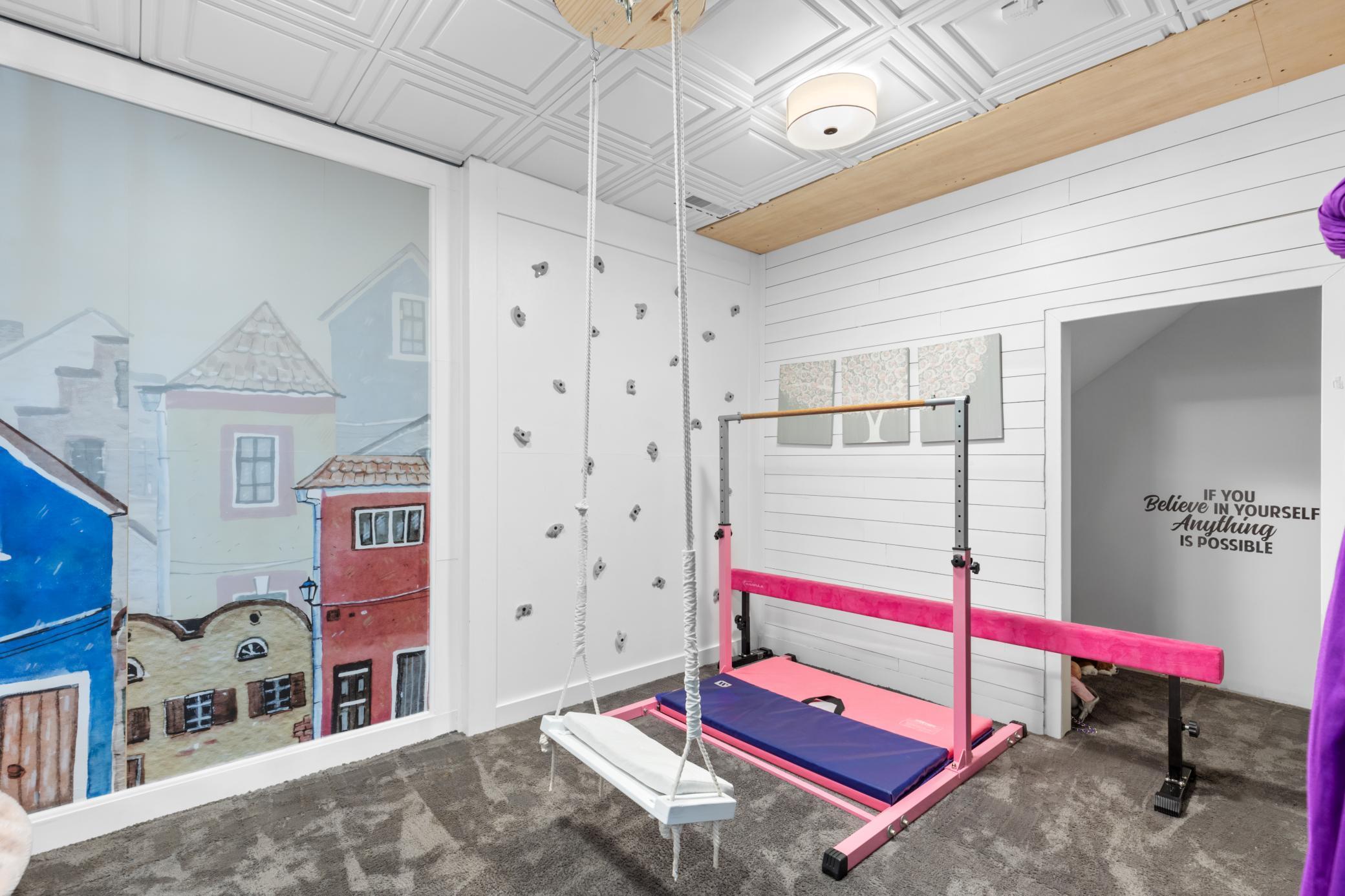 Lower level playroom is a great space for the kids!