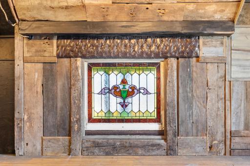 Beautiful stained glass accents