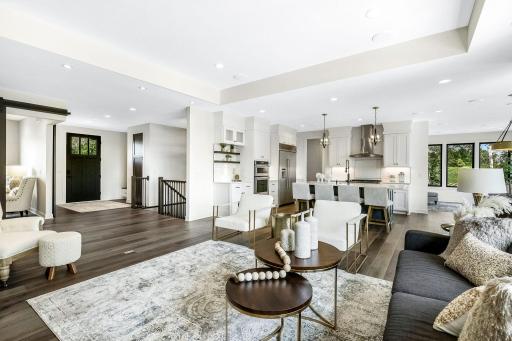 This smart home is fully wired for home audio with 2 speakers and a sub woofer in nearly every room. Security system/low voltage.