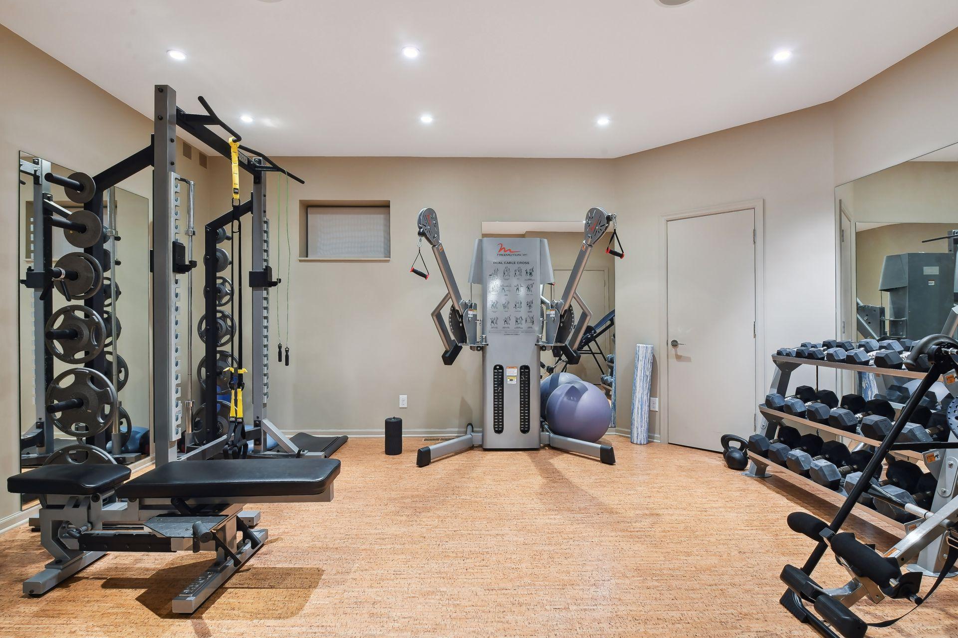 This room could easily be converted to a bedroom by adding an egress window.
