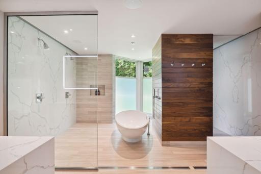 This spa-like bathroom will not disappoint.