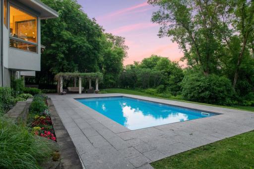 Granite pavers surround the pool.