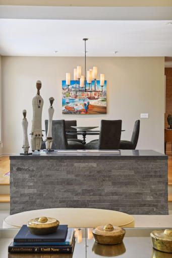 Light the ethanol fireplace to set the tone for your social gatherings.