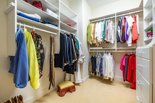 Second of two walk-in closets in the primary suite.