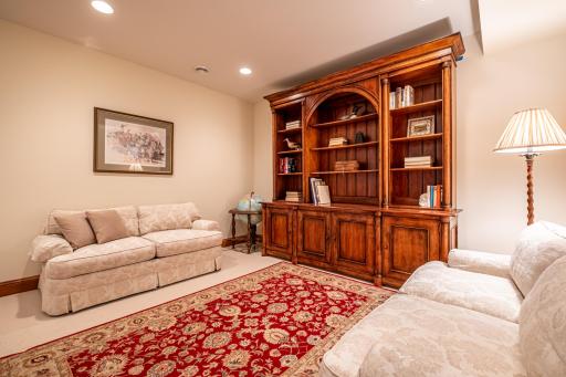 Study or sitting area in the lower level family room.
