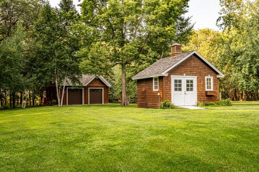 Home includes a 16 x 12 garden shed and a 26 x 30 detached garage with 2 overhead doors with garage door opener.