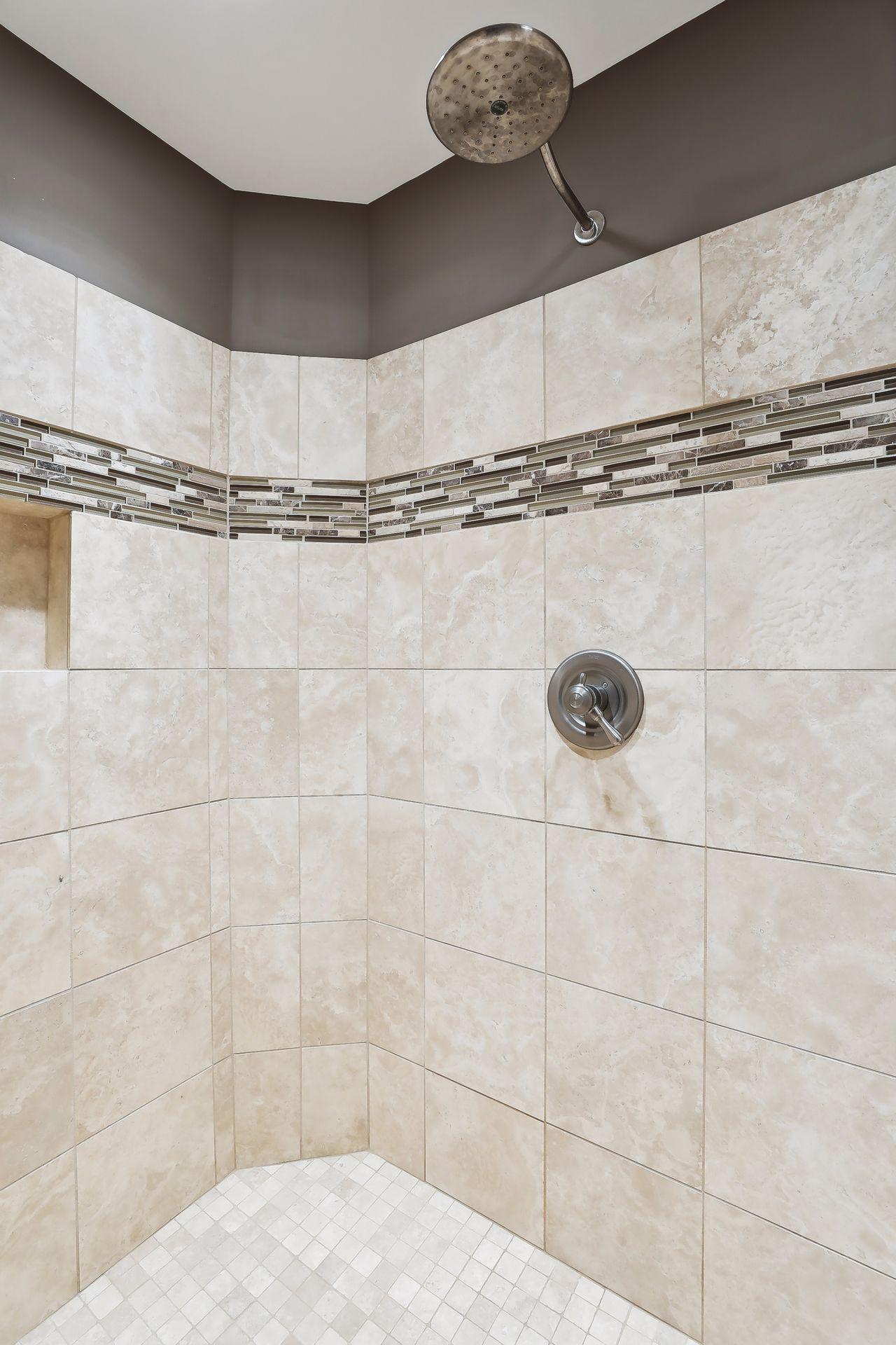 Huge doorless walk-in shower