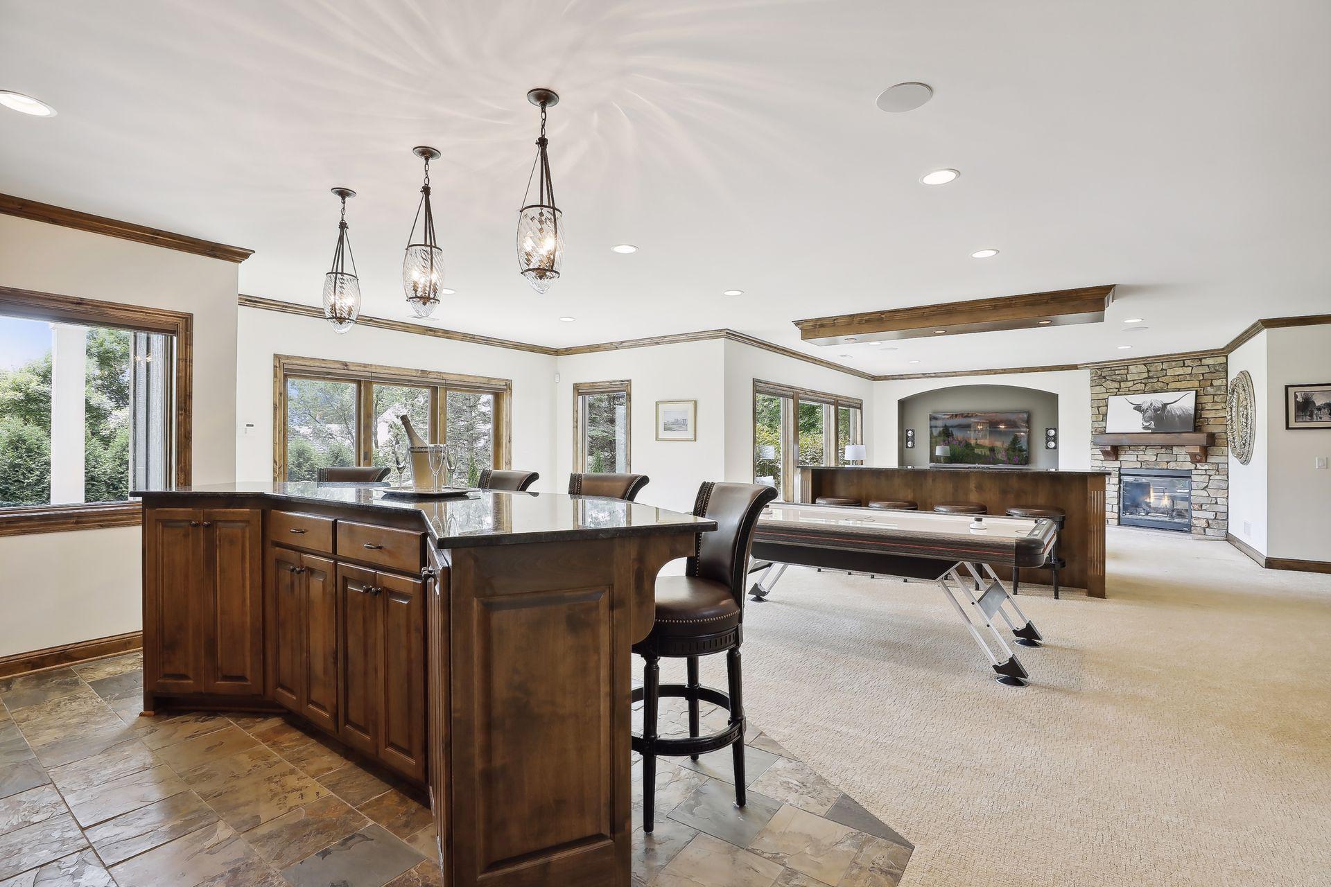 The lower level is an entertainer's dream!