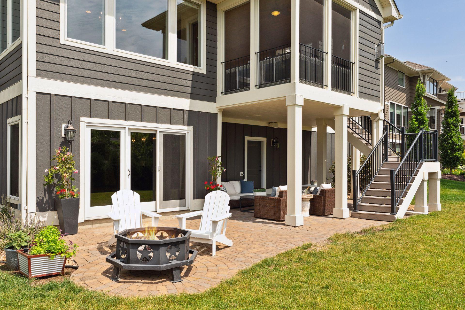 Walkout of the lower level to wonderful entertaining areas.