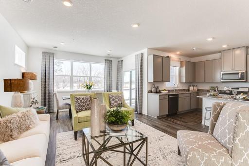 Bright and open floor plan (photos of model home)