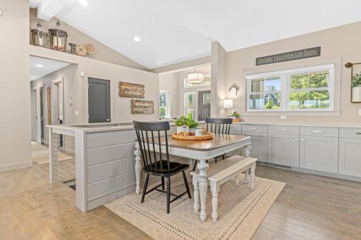 And for less formal meals, this home has you covered