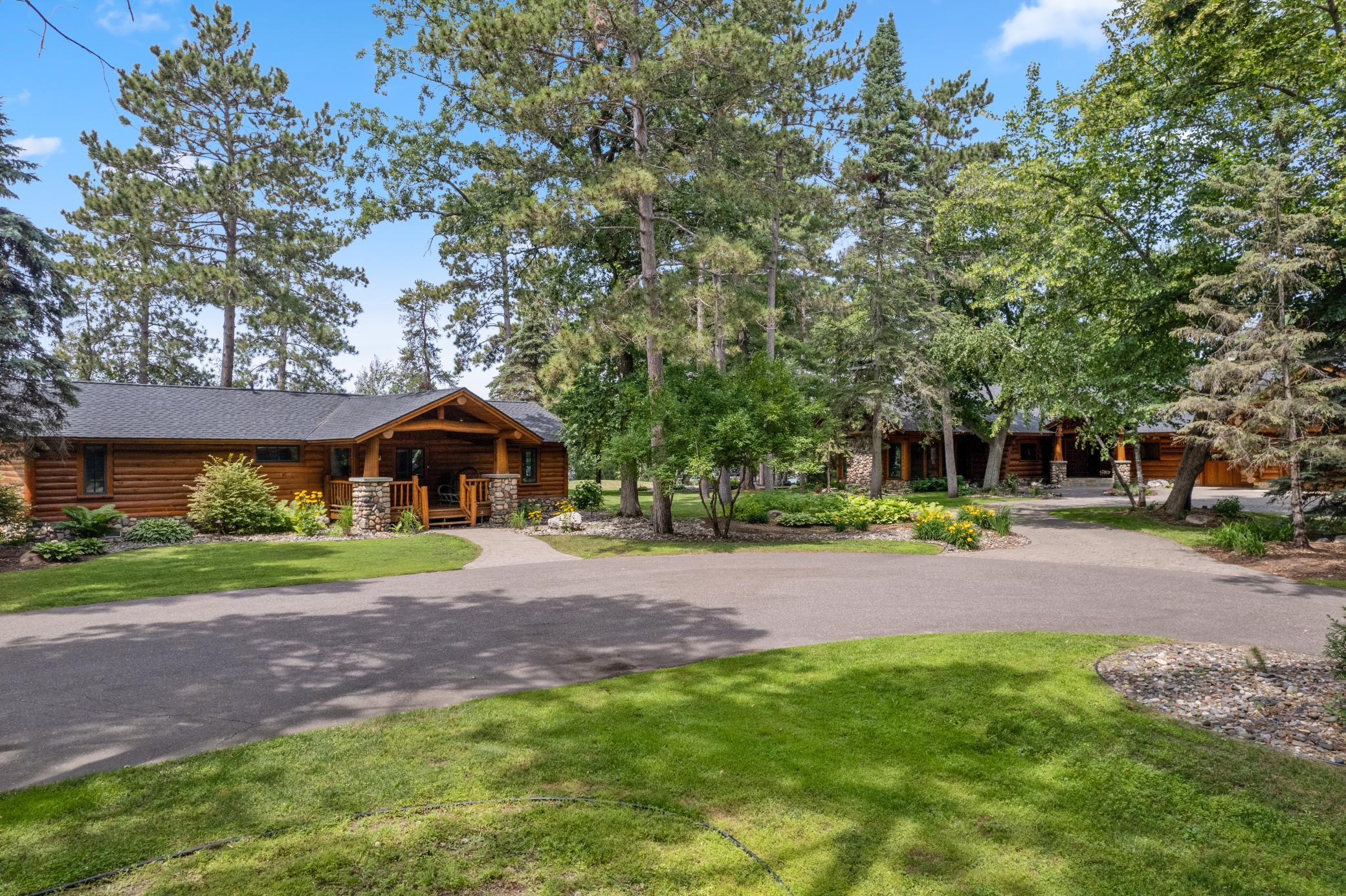 Bertha Cabin is on the left and Main Cabin is on the right.