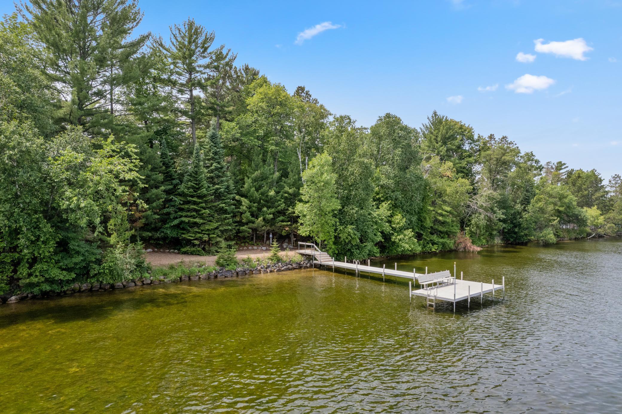 Secondary dock and beach off the Main Cabin.