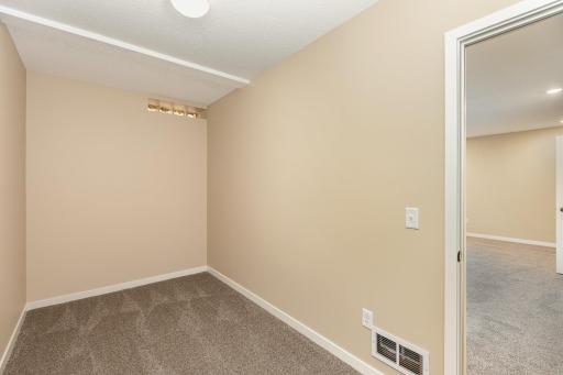 Lower level bedroom has an oversized closet!