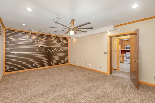 Den / gym / craftroom is 19' x 13.5'.