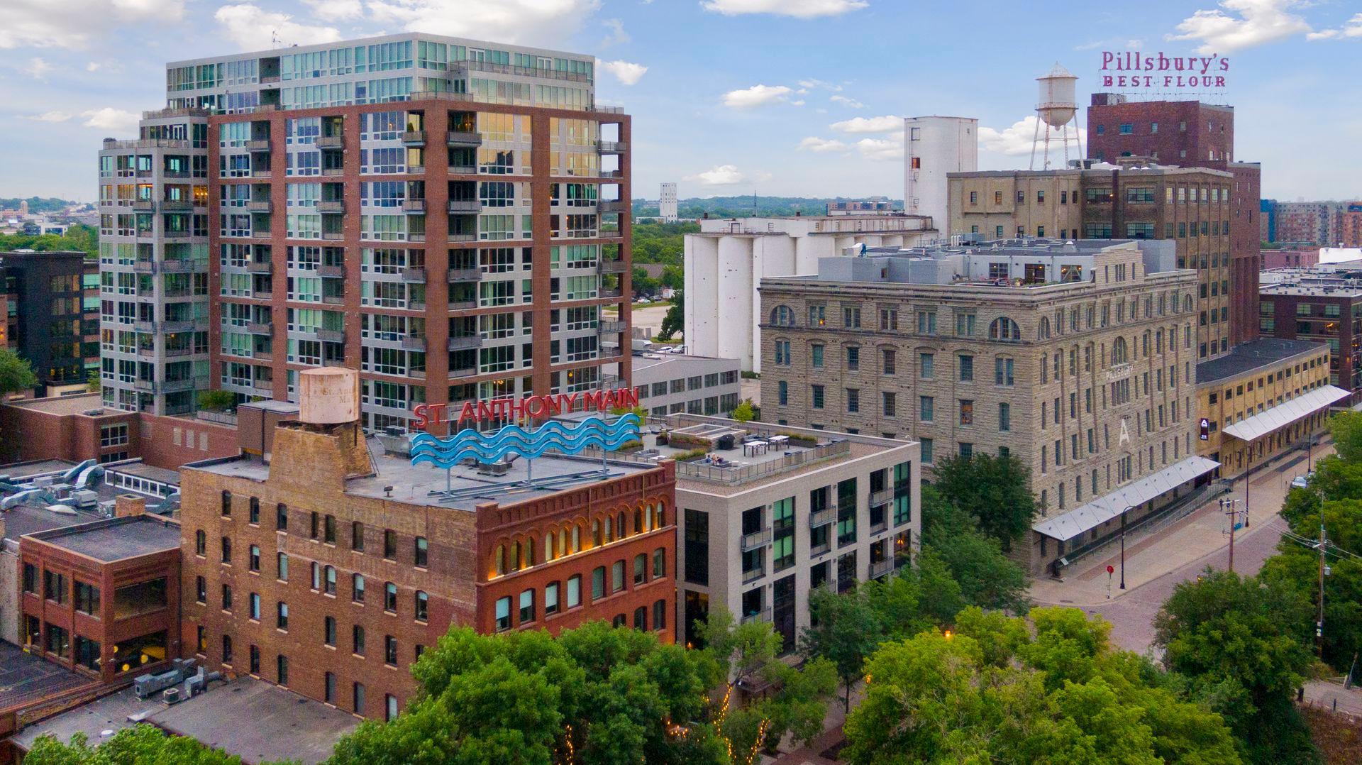 Immediate neighbor to The Phoenix on the River is Mill City on the right.
