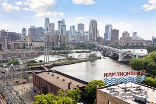 Wait till you see this view at night with the Stone Arch Bridge lights on!