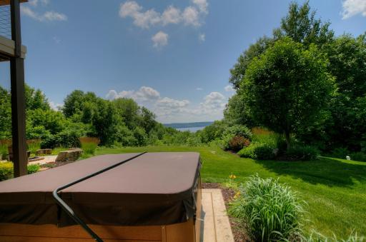 The view from the hot tub provides perfect peace!