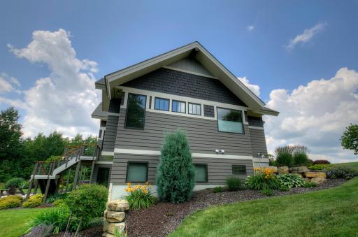 Landscaping is professional installed and maintained.