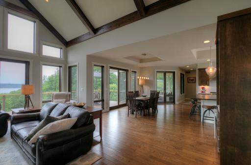 Living area, dining, and kitchen, are open-concept. Amazing views from every room!