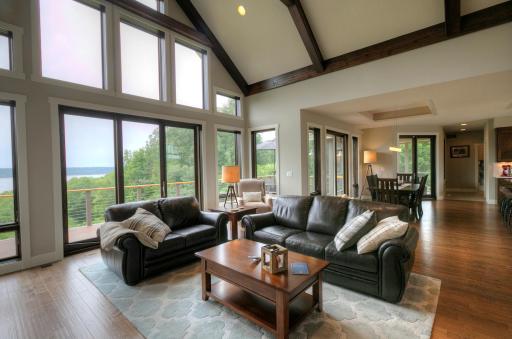 The large windows let the light cascade in.