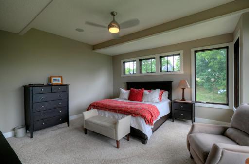 Luxury owner's suite has beautiful views of the Mississippi River.