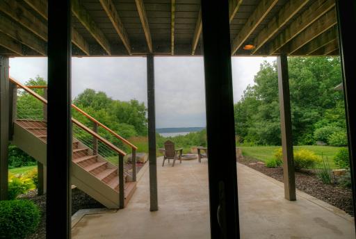 Walk-out lower level with patio and firepit.
