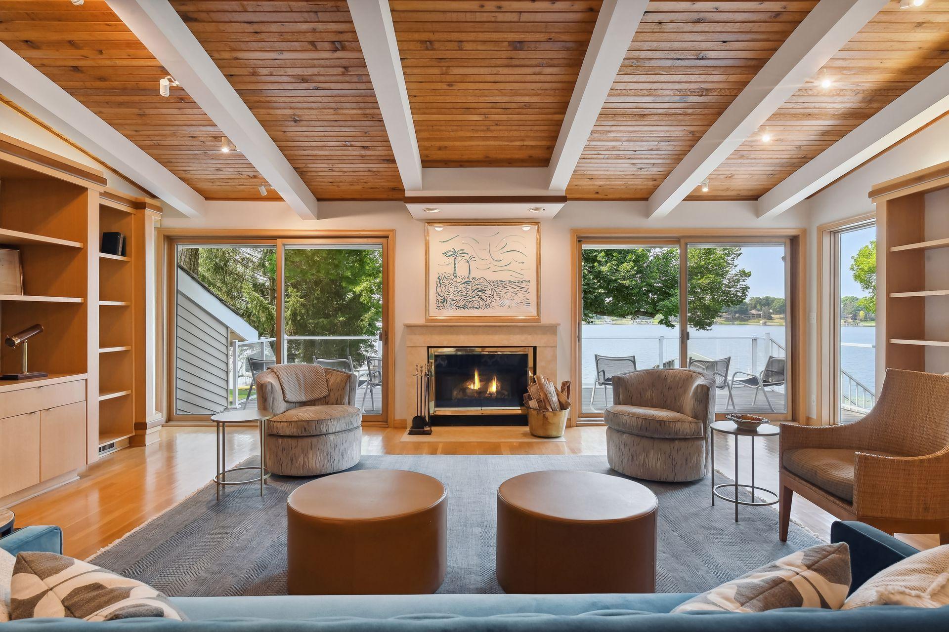 Walk out to large deck with incredible views.