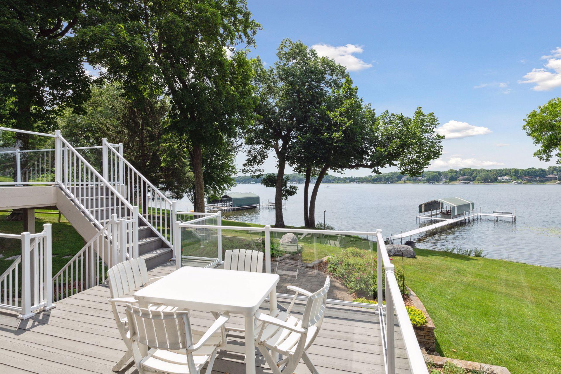 Lower deck area off of the kitchen.