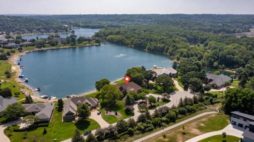 1 acre lake lot with East exposure on the back!