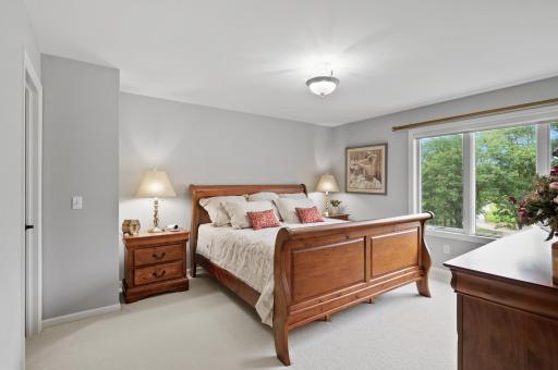 Large upper-level bedroom with small walk-in closet.
