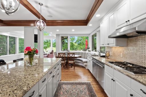 Off Kitchen informal dining area with lots of natural light.